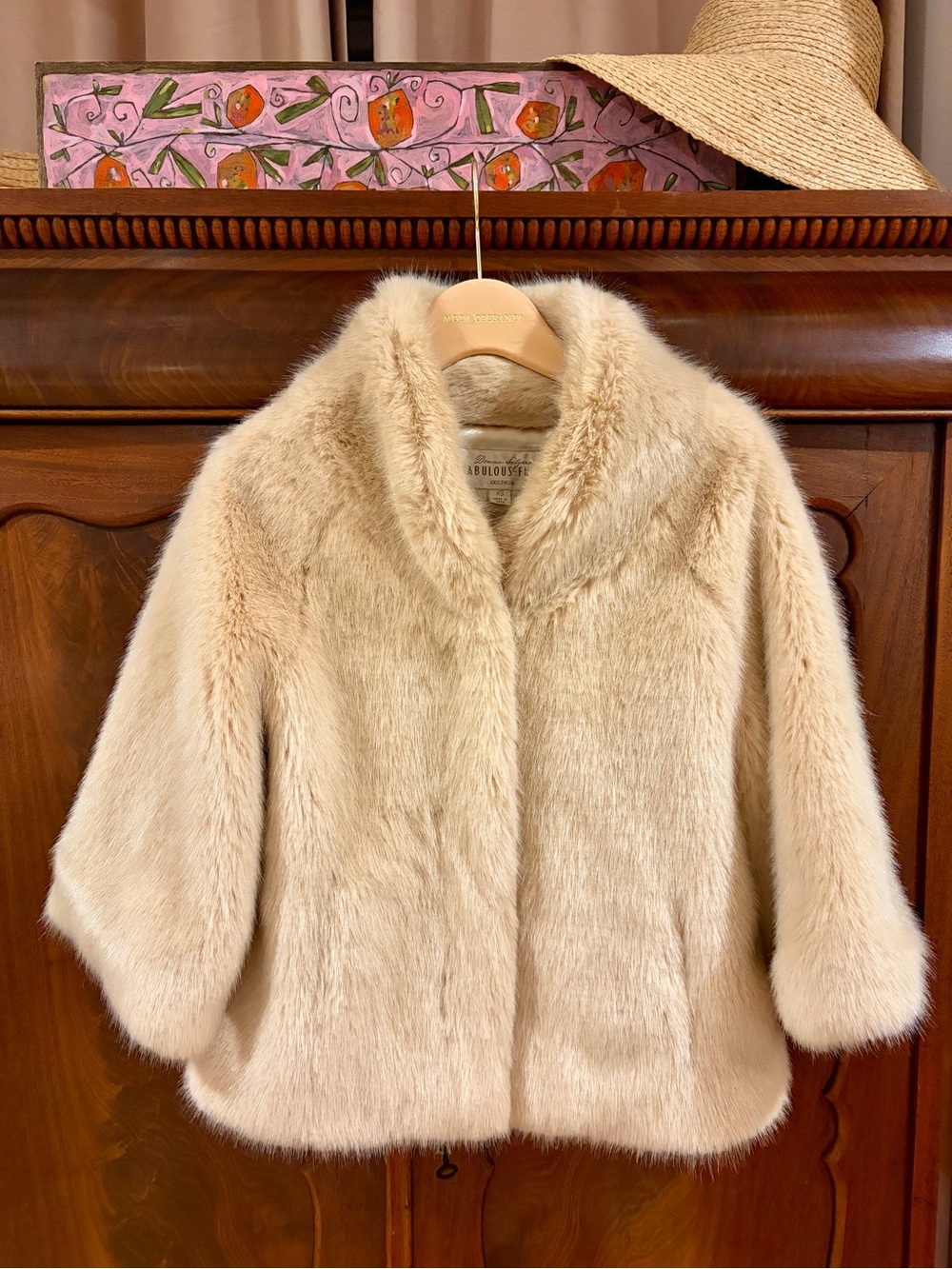 Donna Salyer’s Fabulous Furs Cream Faux Fur Jacket - Women